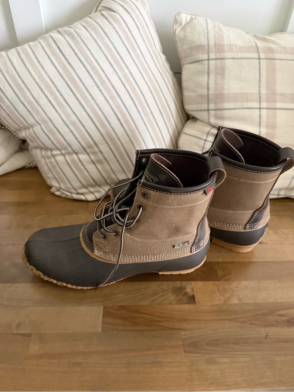 Bass Brown and Dark Brown Men's Lace-Up Rain & Snow Boots